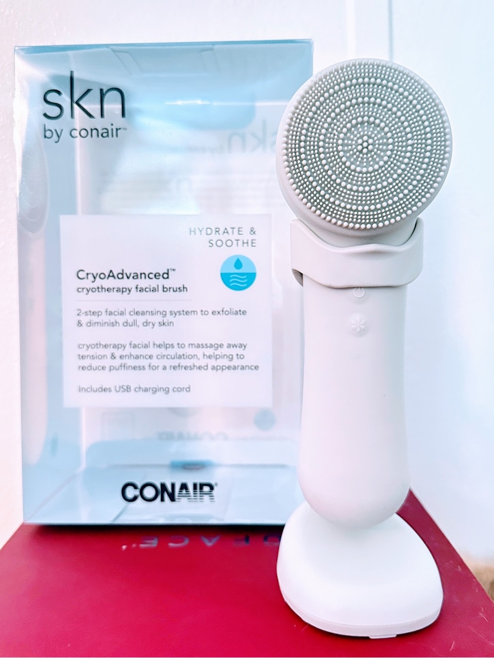 skn by conair CryoAdvanced Facial Brush - White